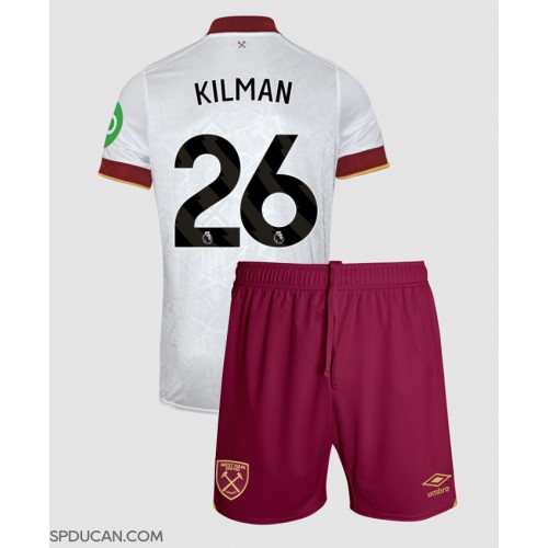 Dječji Nogometni Dres West Ham United Max Kilman #26 Rezervni 2024-25 Kratak Rukav (+ Kratke hlače)